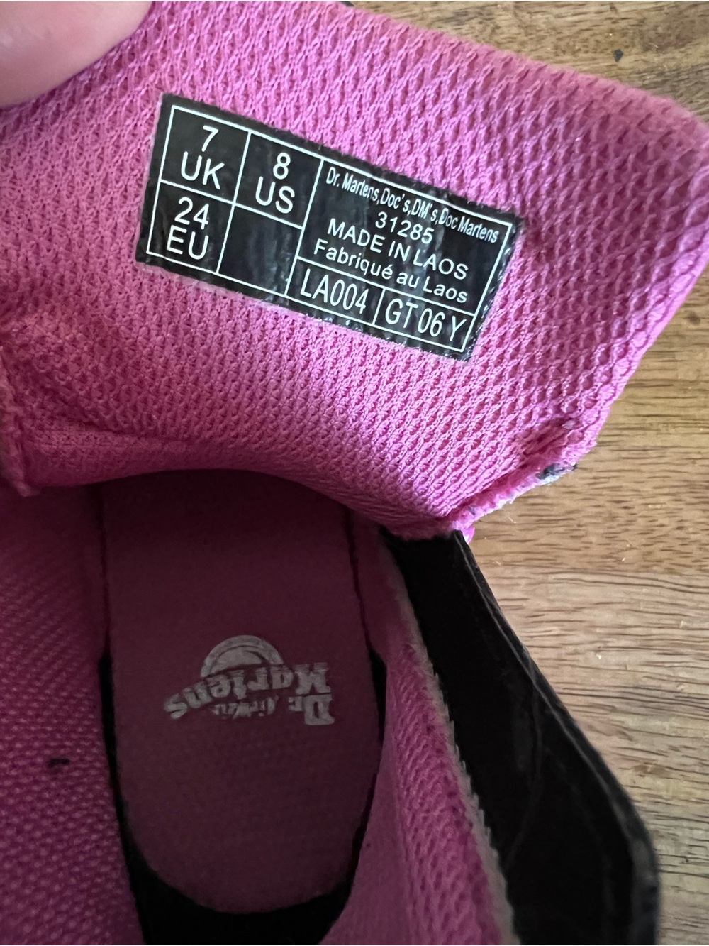 Dr.Martens 31285 Pink Lace Up Boots Size 8 - Picture 11 of 12